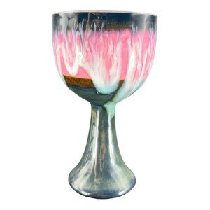 Studio Art Pottery Hand Made Single Drip Glaze Pottery Goblet Drinking Cup Mug